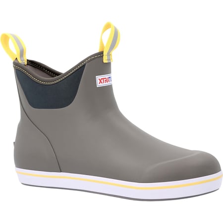 Xtratuf Ankle Deck Boot, 11 M, Leather, 6 in H, Gray 22735